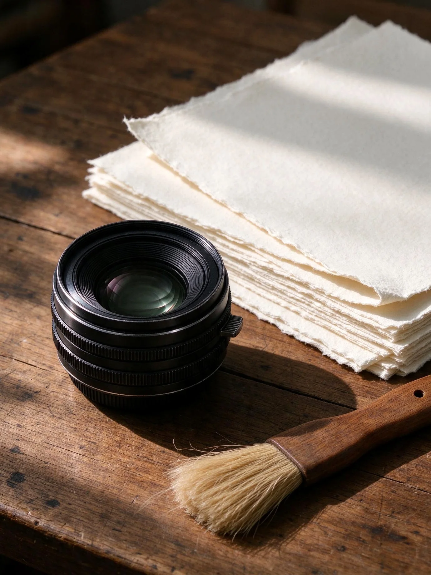 Fotografische Detailarbeit an Kamera und Bildauswahl